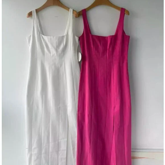 NWT STAUD Portrait Maxi Dress Gown Sz6 Lollipop Pink Cocktail Wedding Party - Picture 5 of 9